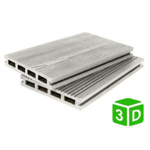 Террасная доска из ДПК 3D 140 22 мм серый